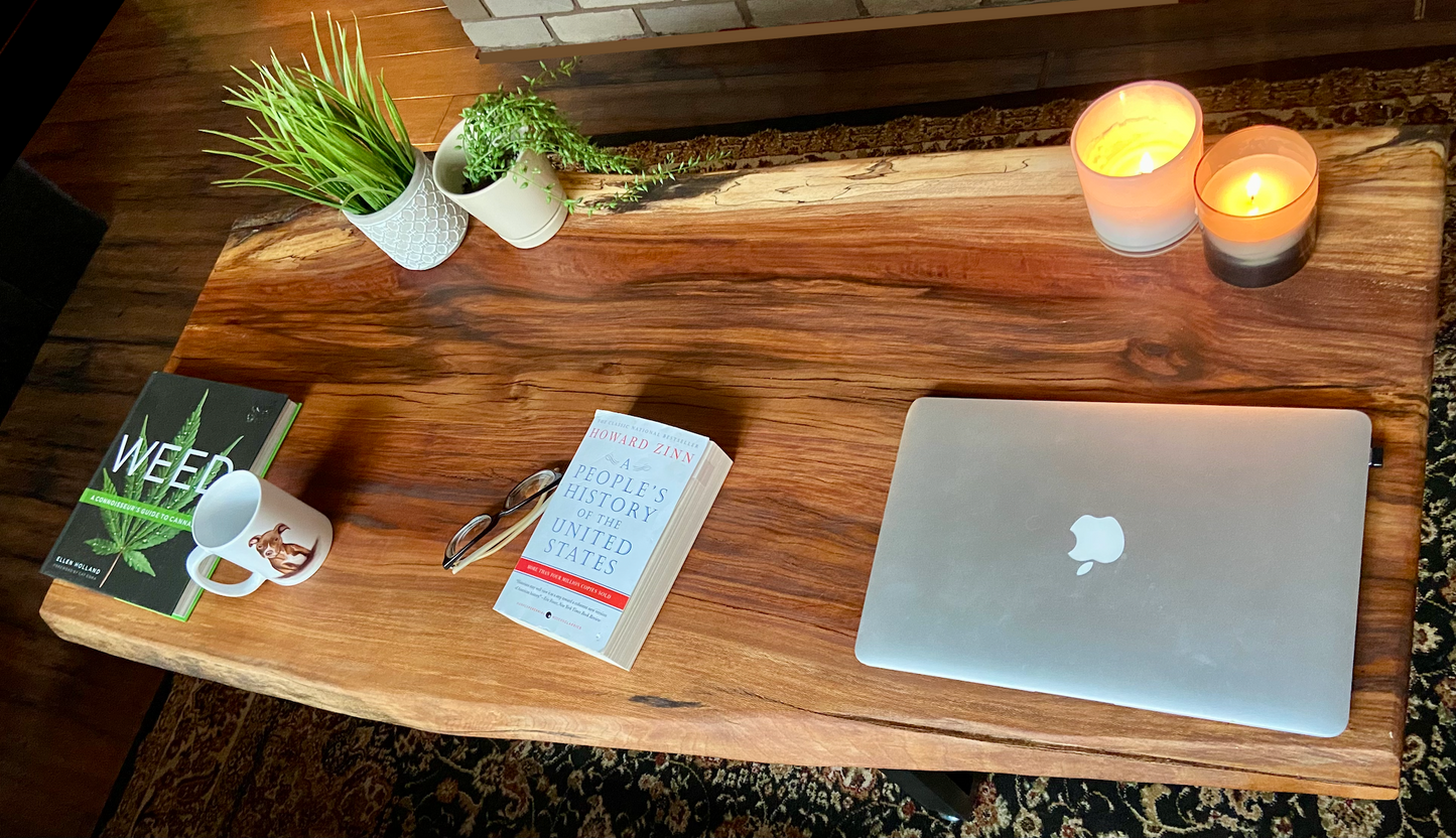 Large Live Edge Spalted Maple Sycamore Table|Natural Wood Coffee Table|Live Edge Coffee Table|Live Edge Sycamore Table|Large Coffee Table