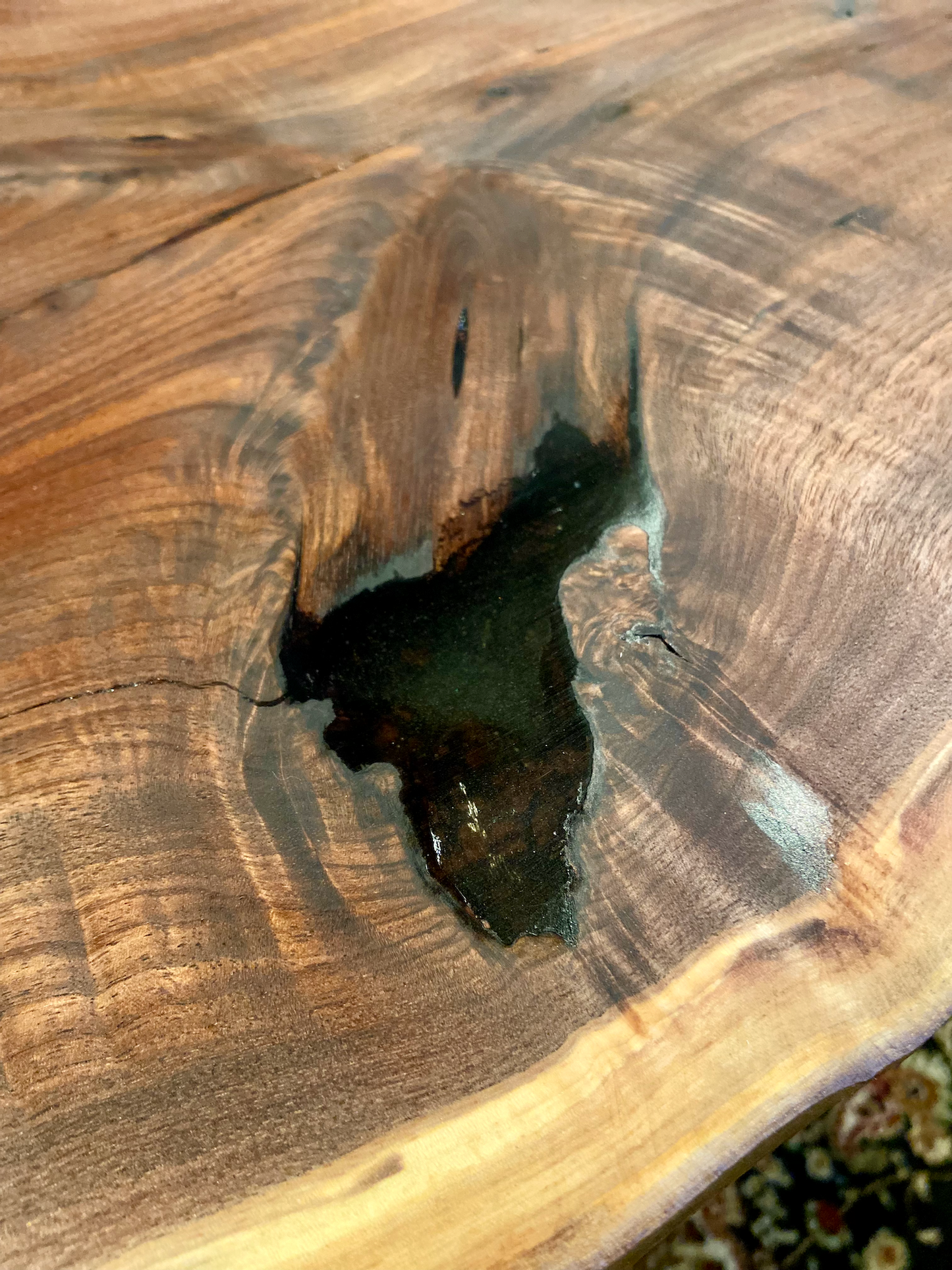 Rustic Live Edge Walnut Coffee Table|Stunning Live Edge Wood Coffee Table|Natural Edge Black Walnut Table|Live Edge Wood Rustic Walnut Table