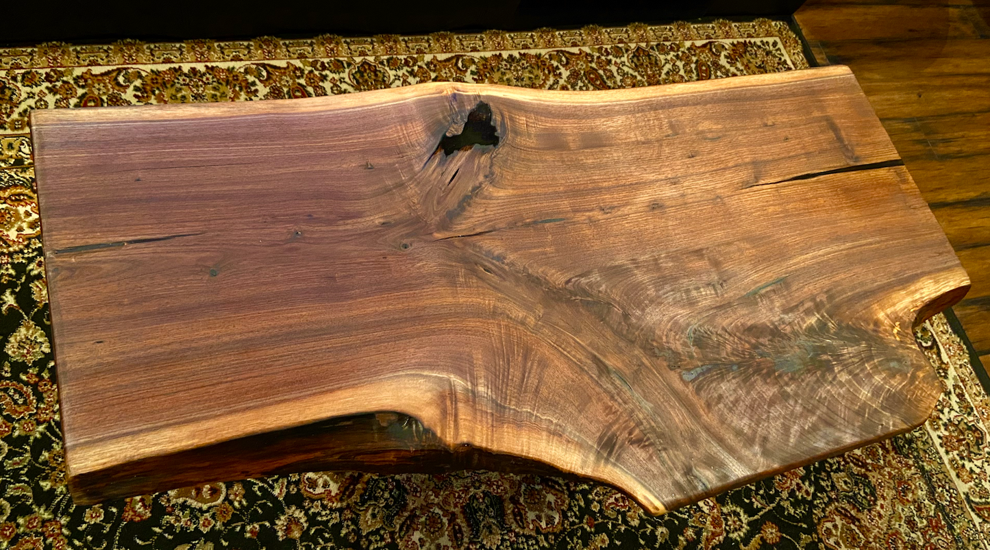 Rustic Live Edge Walnut Coffee Table|Stunning Live Edge Wood Coffee Table|Natural Edge Black Walnut Table|Live Edge Wood Rustic Walnut Table