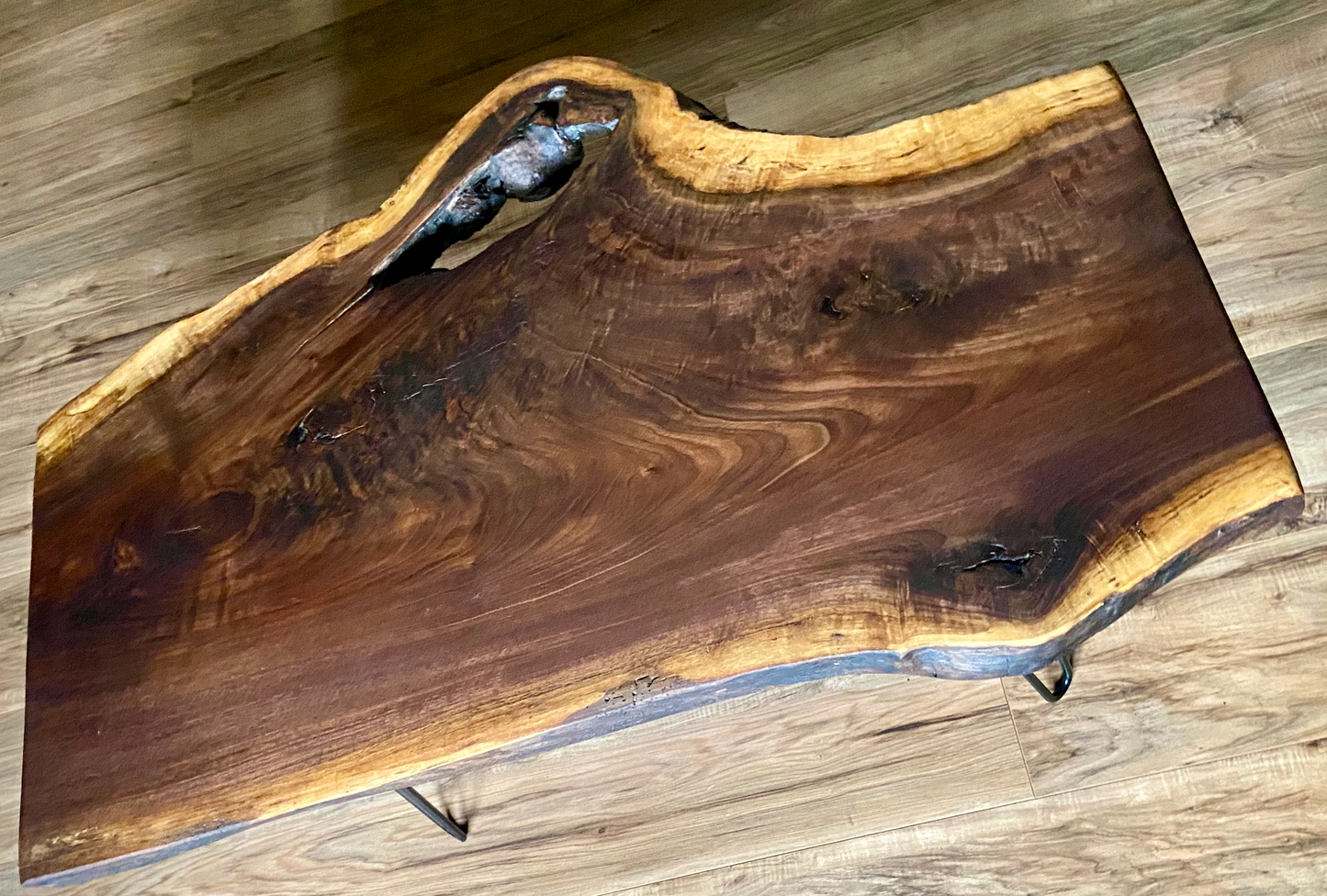 Gorgeous Live Edge Walnut Coffee Table with NO Epoxy
