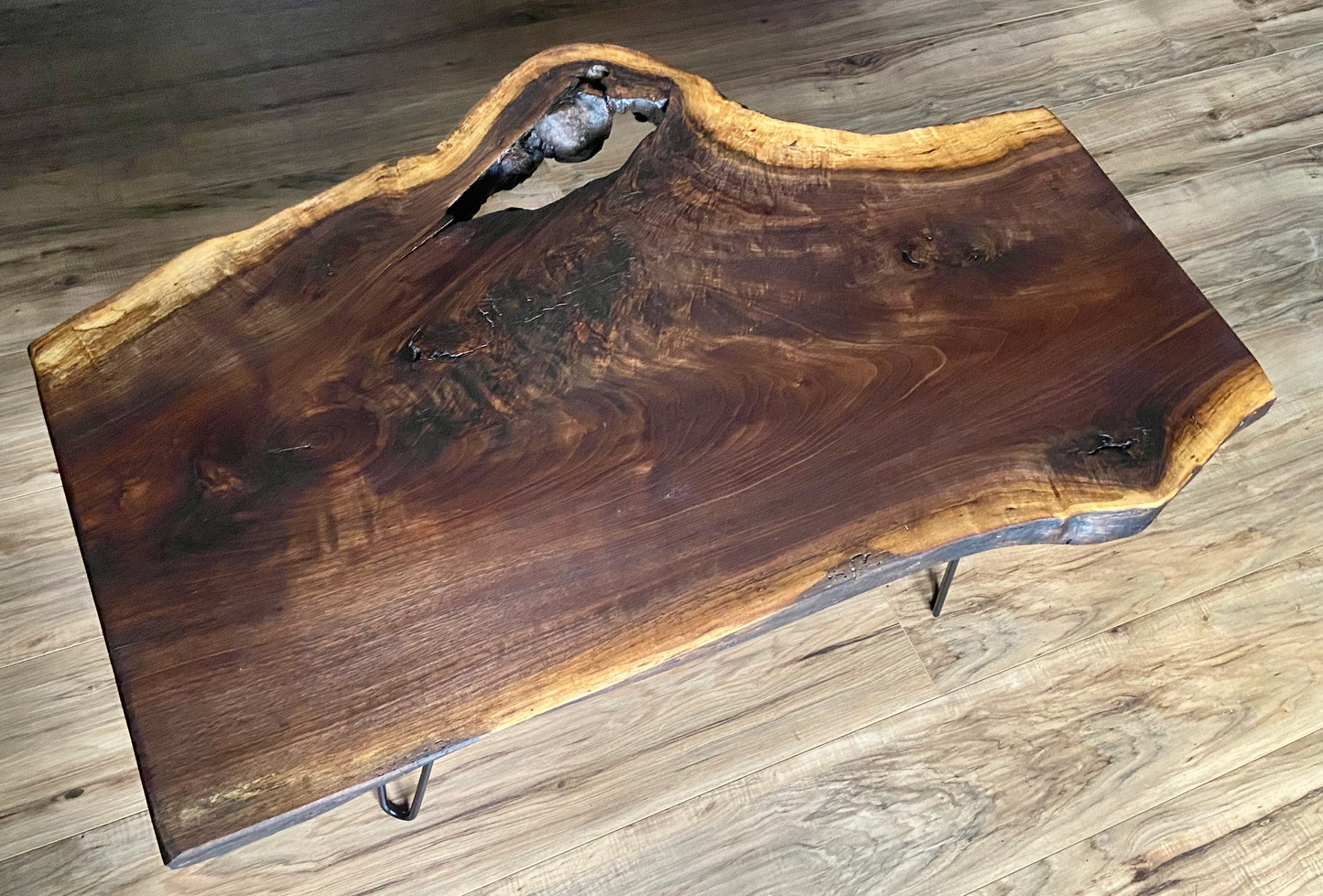 Gorgeous Live Edge Walnut Coffee Table with NO Epoxy