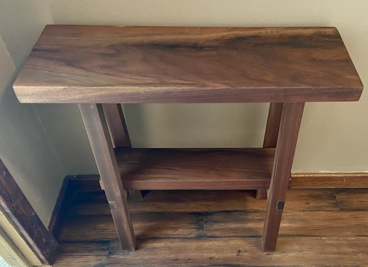 Walnut Entry Table, No Live Edge