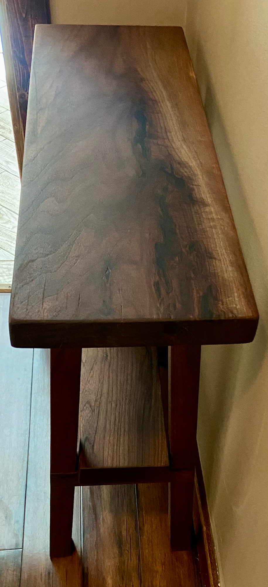 Walnut Entry Table, No Live Edge