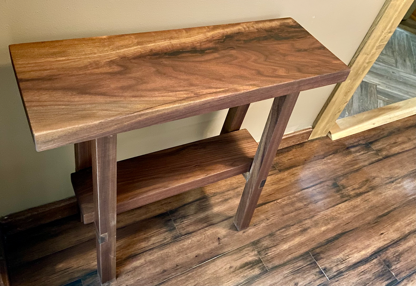 Walnut Entry Table, No Live Edge