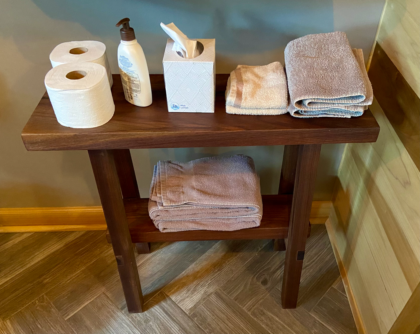 Walnut Entry Table, No Live Edge