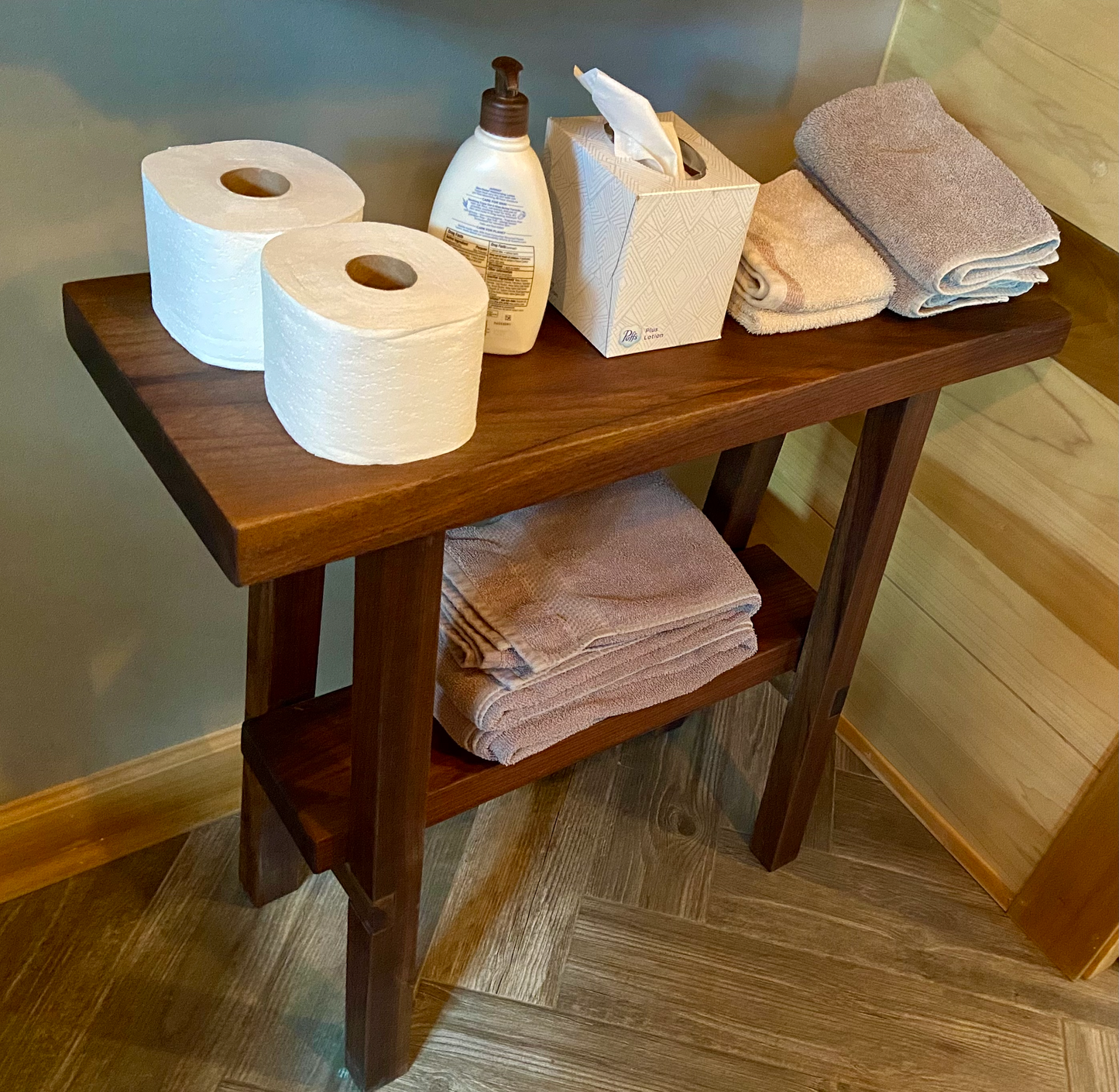 Walnut Entry Table, No Live Edge