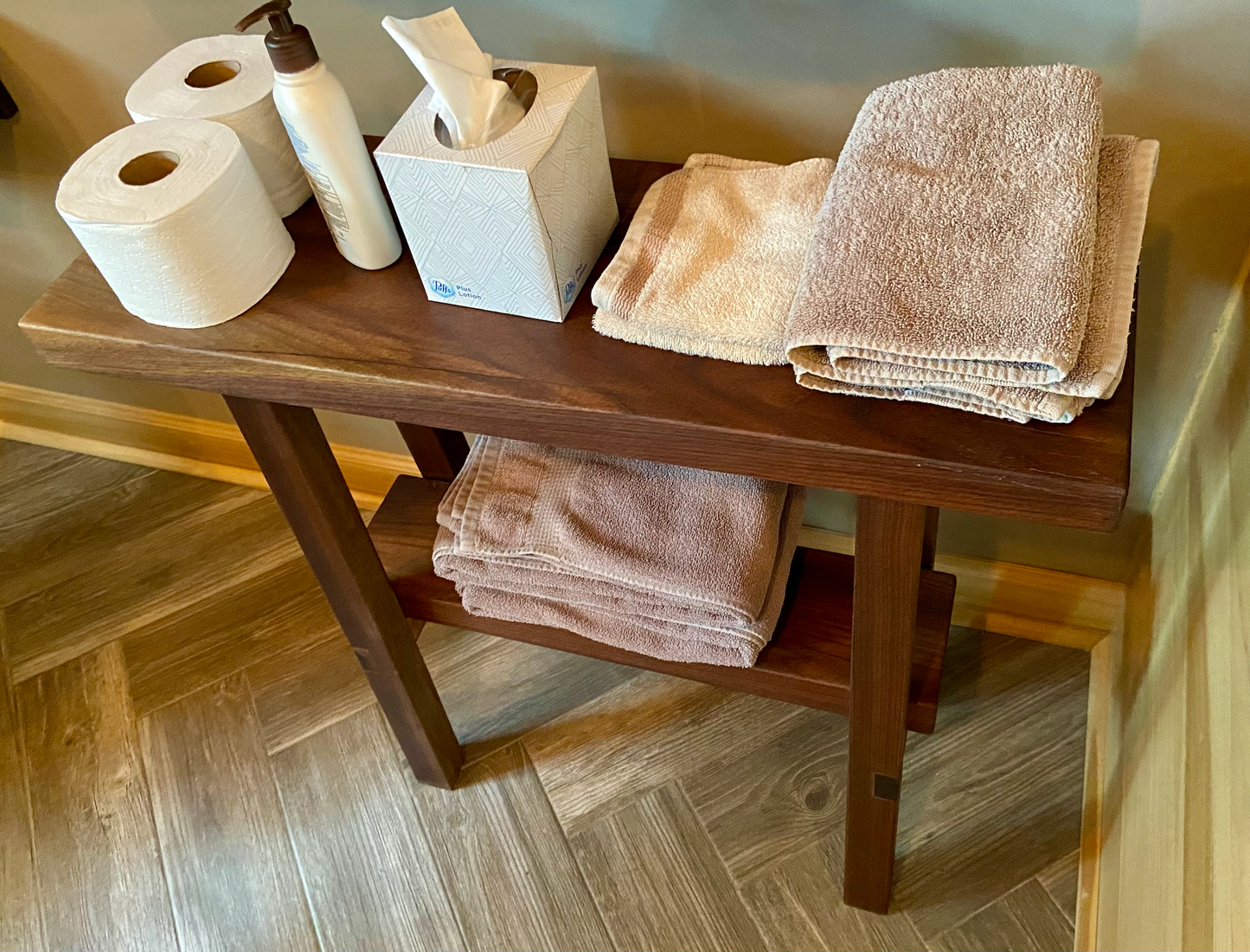 Walnut Entry Table, No Live Edge