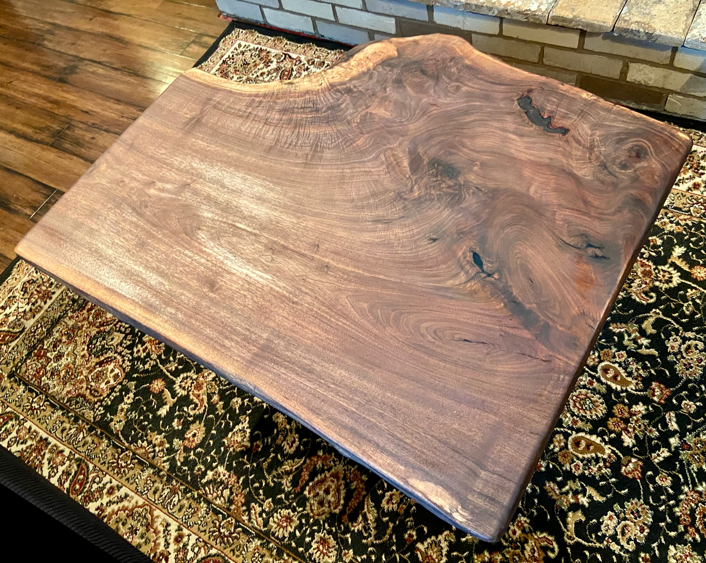 Wide Wavy Live Edge Walnut Coffee Table|Live Edge Wood Coffee Table|Live Edge Black Walnut Wood Table|Live Edge Rustic Wood Walnut Table
