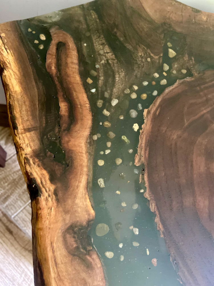 Live Edge Walnut End Tables from the same slab