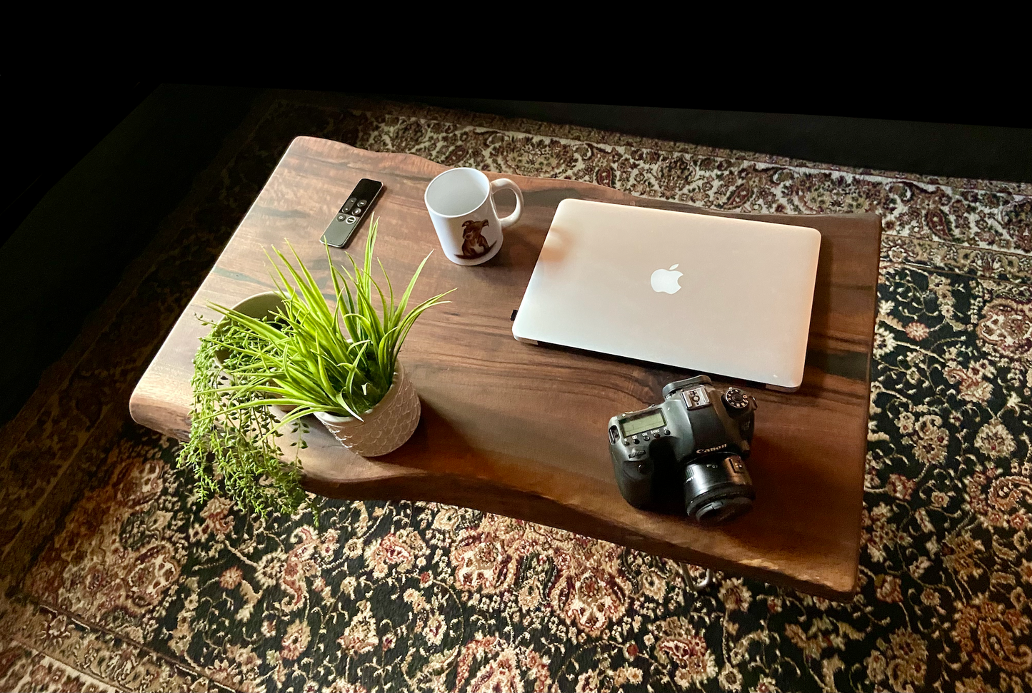 Beautiful Wavy Live Edge Walnut Coffee Table|Live Edge Wood Coffee Table|Natural Edge Black Walnut Table|Live Edge Rustic Walnut Table