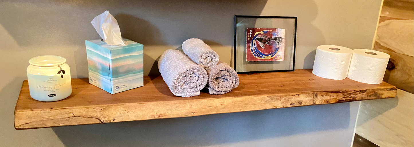 live edge hidden floating shelf bracket