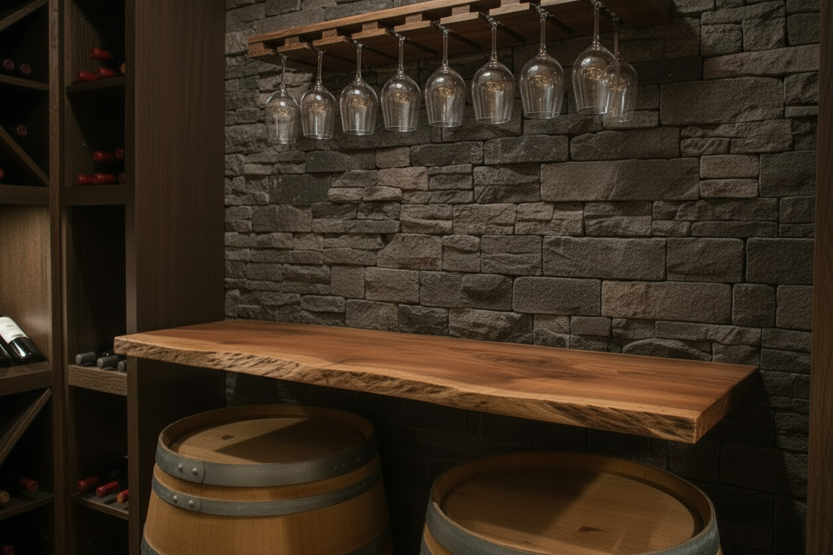 Custom live edge maple shelves with natural wood grain, handcrafted from solid maple. Ideal for rustic, modern, or farmhouse interiors.