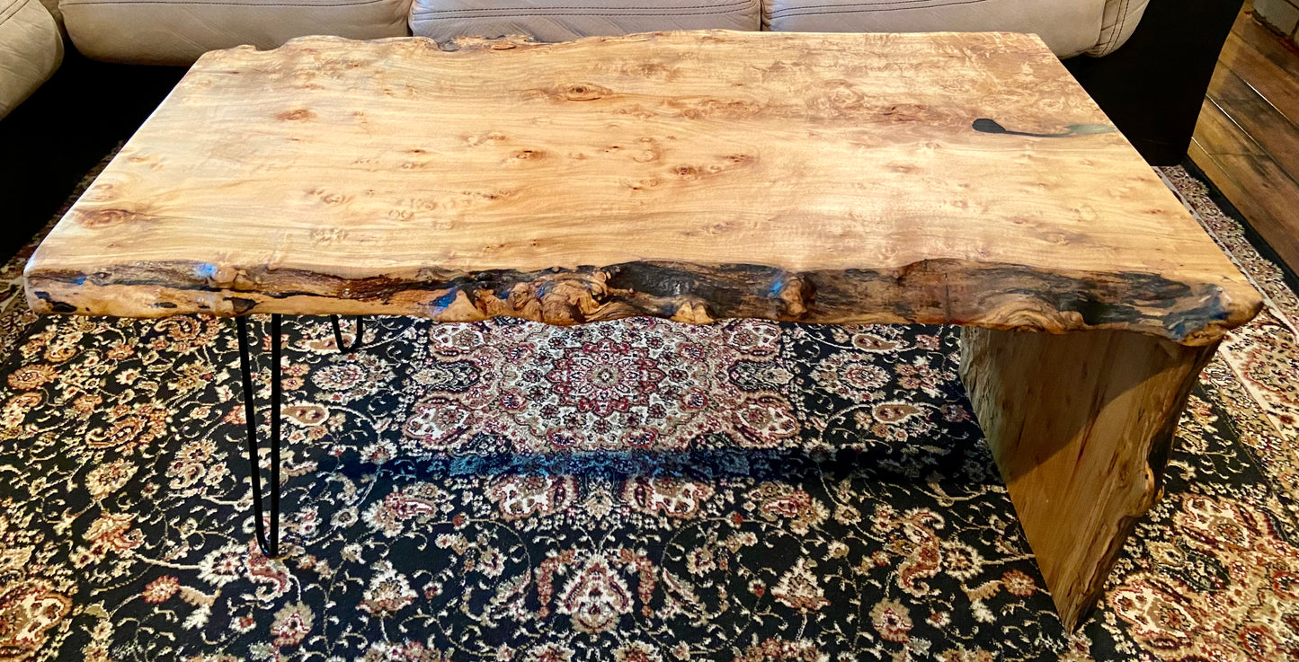 Waterfall Coffee Table with Matching Side Tables Set
