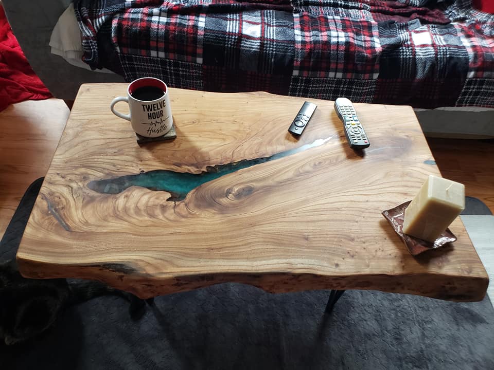 Light Turquoise Epoxy Pour (SOLD)