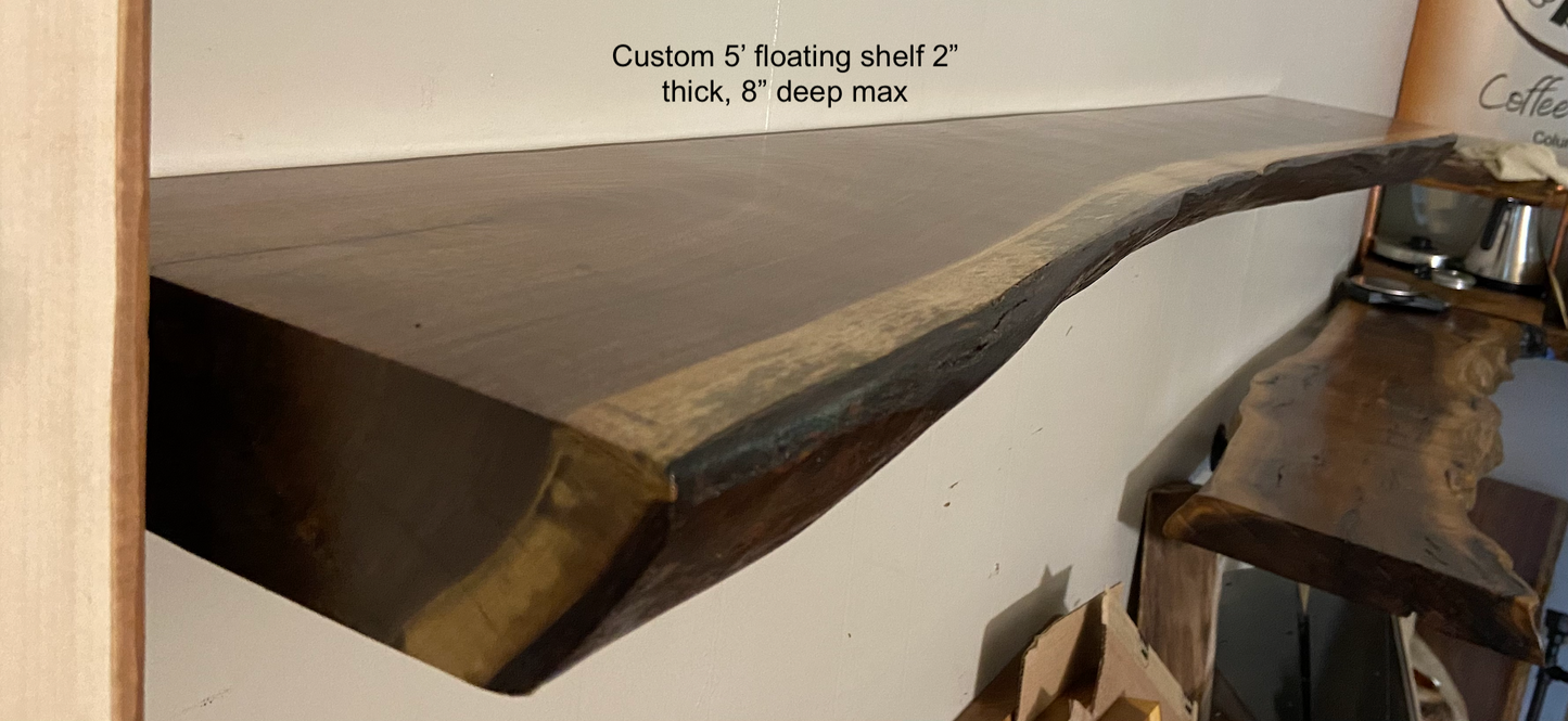 More Walnut Floating Shelves (SOLD)
