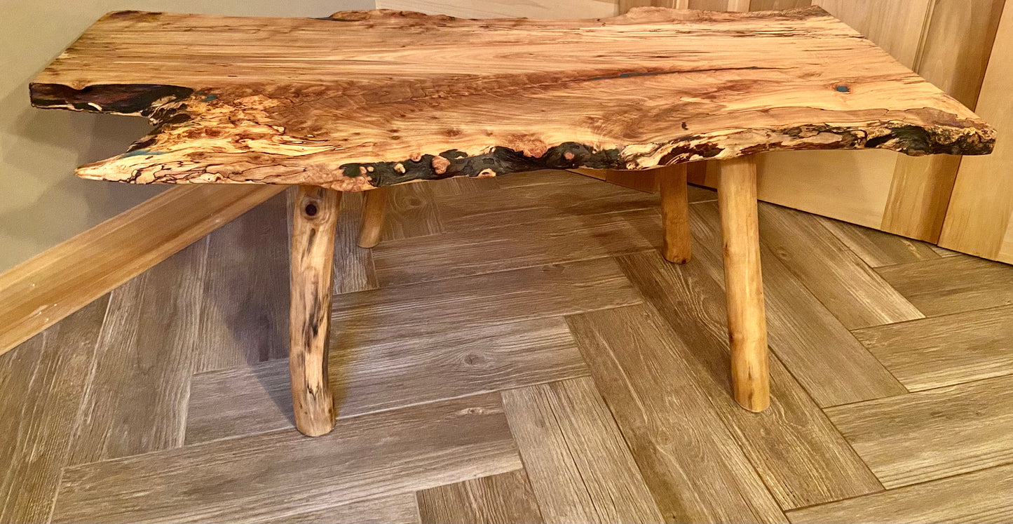 Forked Spalted Maple w/Custom Peg Legs (SOLD)