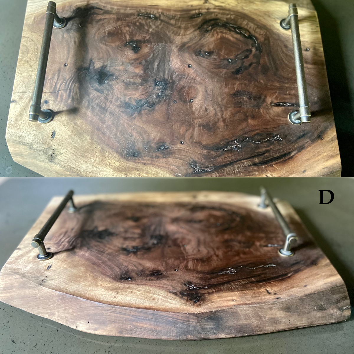BORDEAUX - Live Edge Charcuterie Boards, Live Edge Serving Boards with Handles, Cheese Boards