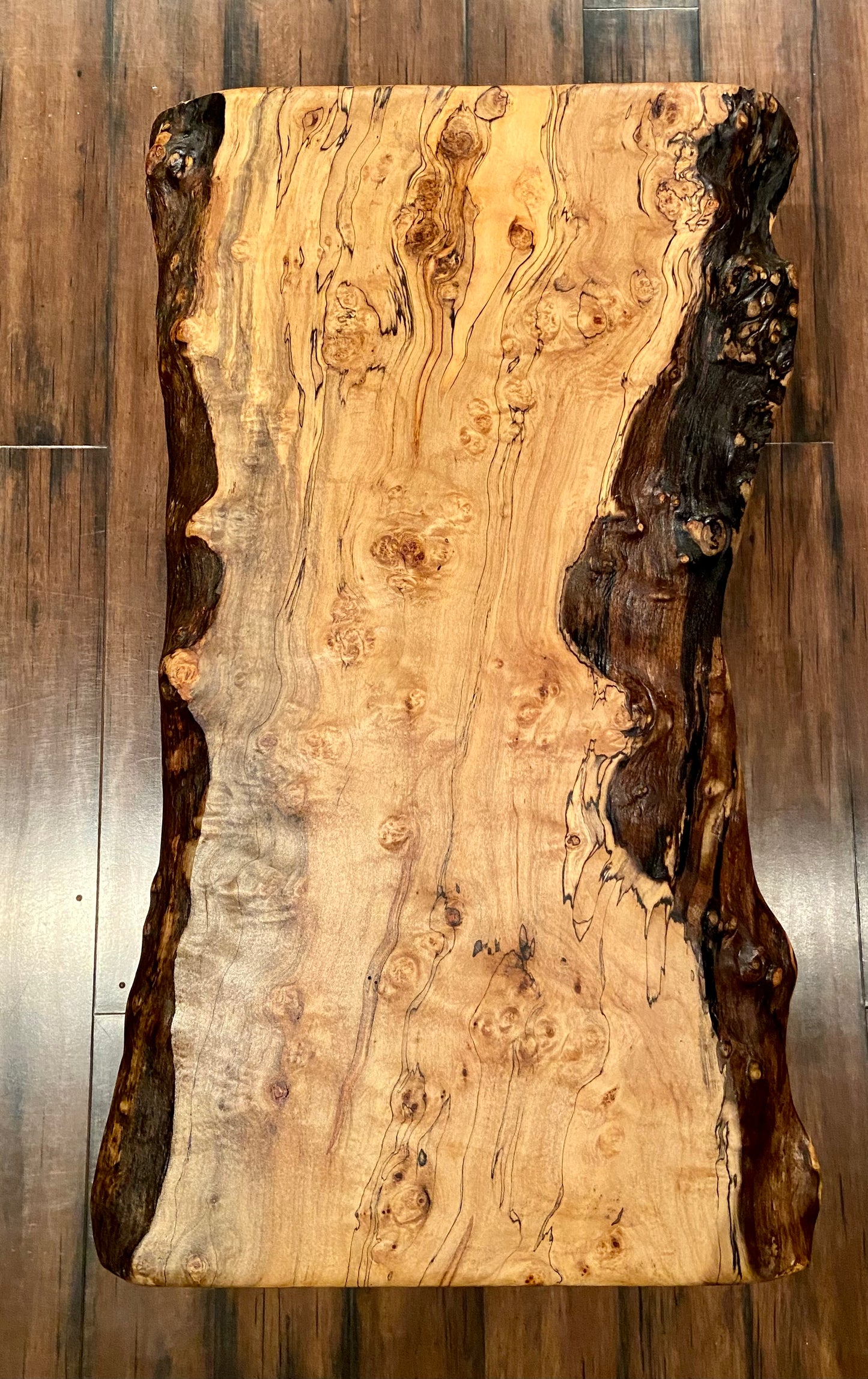 Gray and Blonde Bird's Eye Maple and Spalted Maple Coffee Table