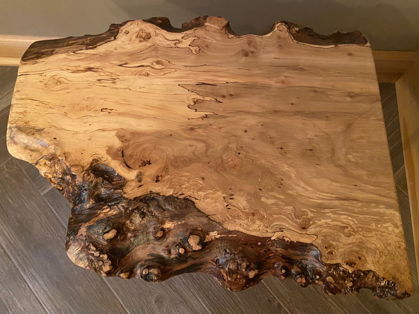 rustic rugged spalted maple live edge coffee table unique spalted maple coffee table spalted maple slab with burls