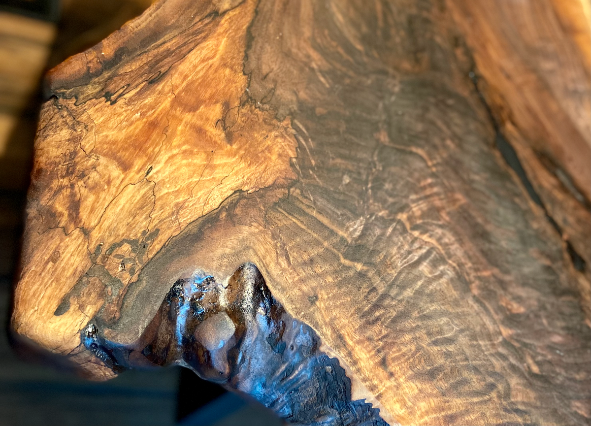 Natural Forked Live Edge Walnut Coffee Table*Natural Edge Walnut Coffee Table*Contemporary Rustic Raw Edge Walnut Coffee Table*Black Walnut