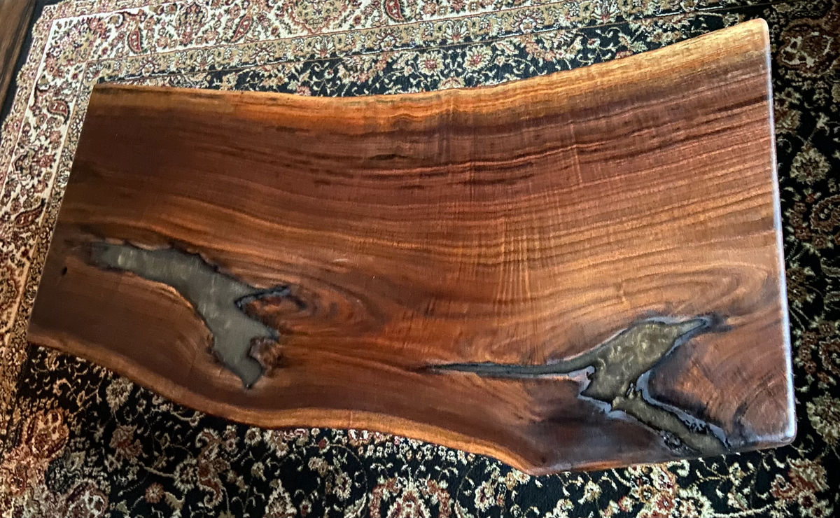 Rustic Live Edge Walnut Coffee Table, Live Edge Walnut Wood Coffee Table, Natural Edge Black Walnut Coffee Table, Rustic Coffee Table