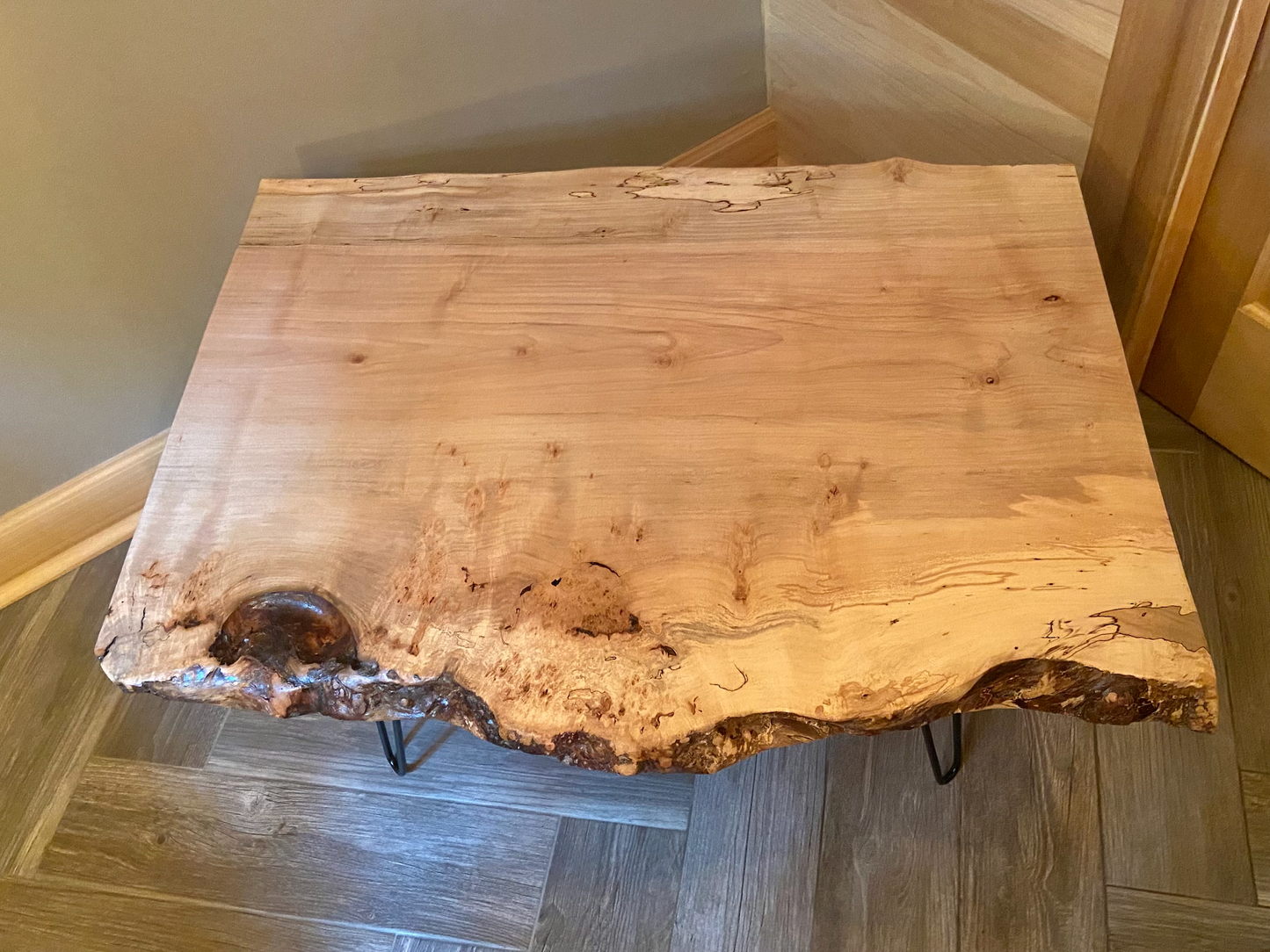 rustic rugged spalted maple live edge coffee table unique spalted maple coffee table spalted maple slab with burls
