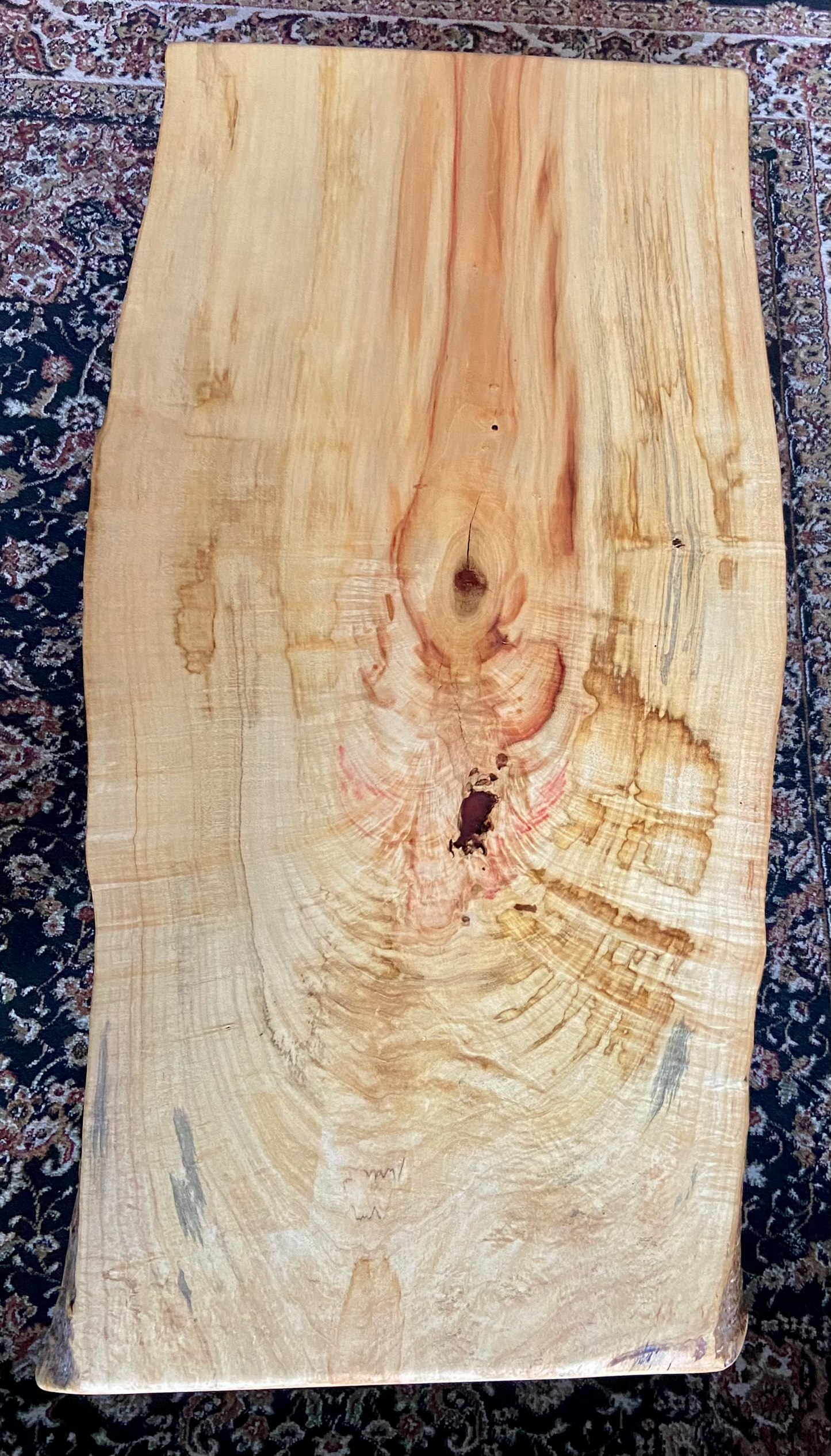 Live Edge Flaming Boxelder*Live Edge Ambrosia Maple Boxelder*Wormy Maple*Flame Boxelder Wood Coffee Table*Wormy Boxelder*Ambrosia Boxelder