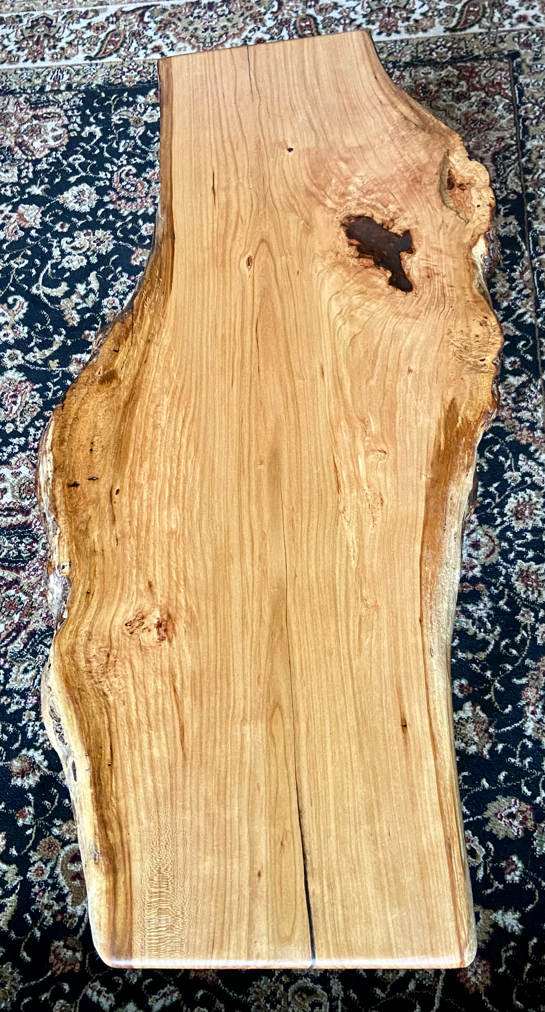 Live Edge Cherry Burl Accent Table, End Table, Entrway Table, or Console Table