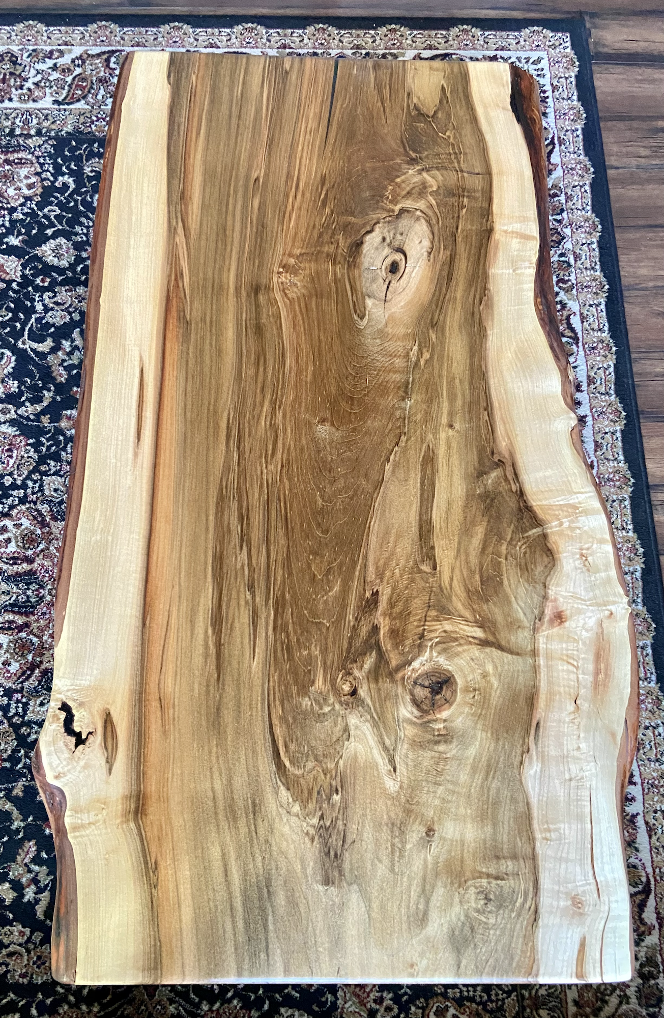 Figure Grade Live Edge Ambrosia Maple Coffee Table, Live Edge Wormy Maple Coffee Table, Live Edge Curly Maple Table, Natural Live Edge Table