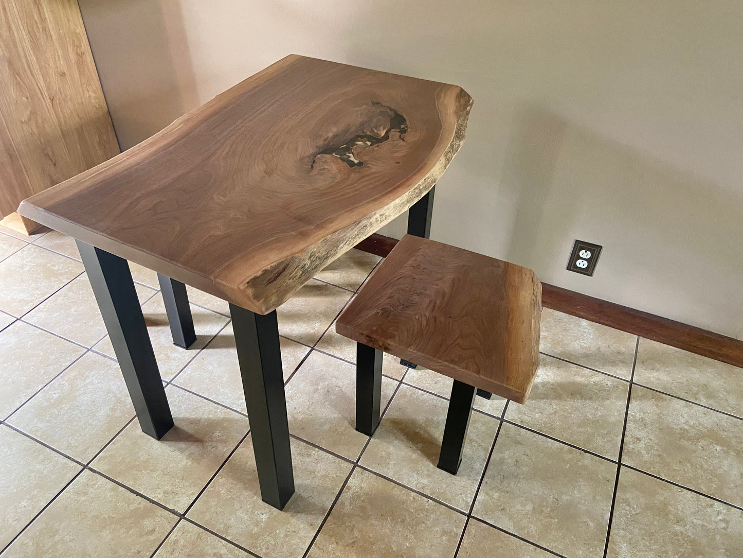 Sentimental Walnut Eat-In Table and Matching Chairs