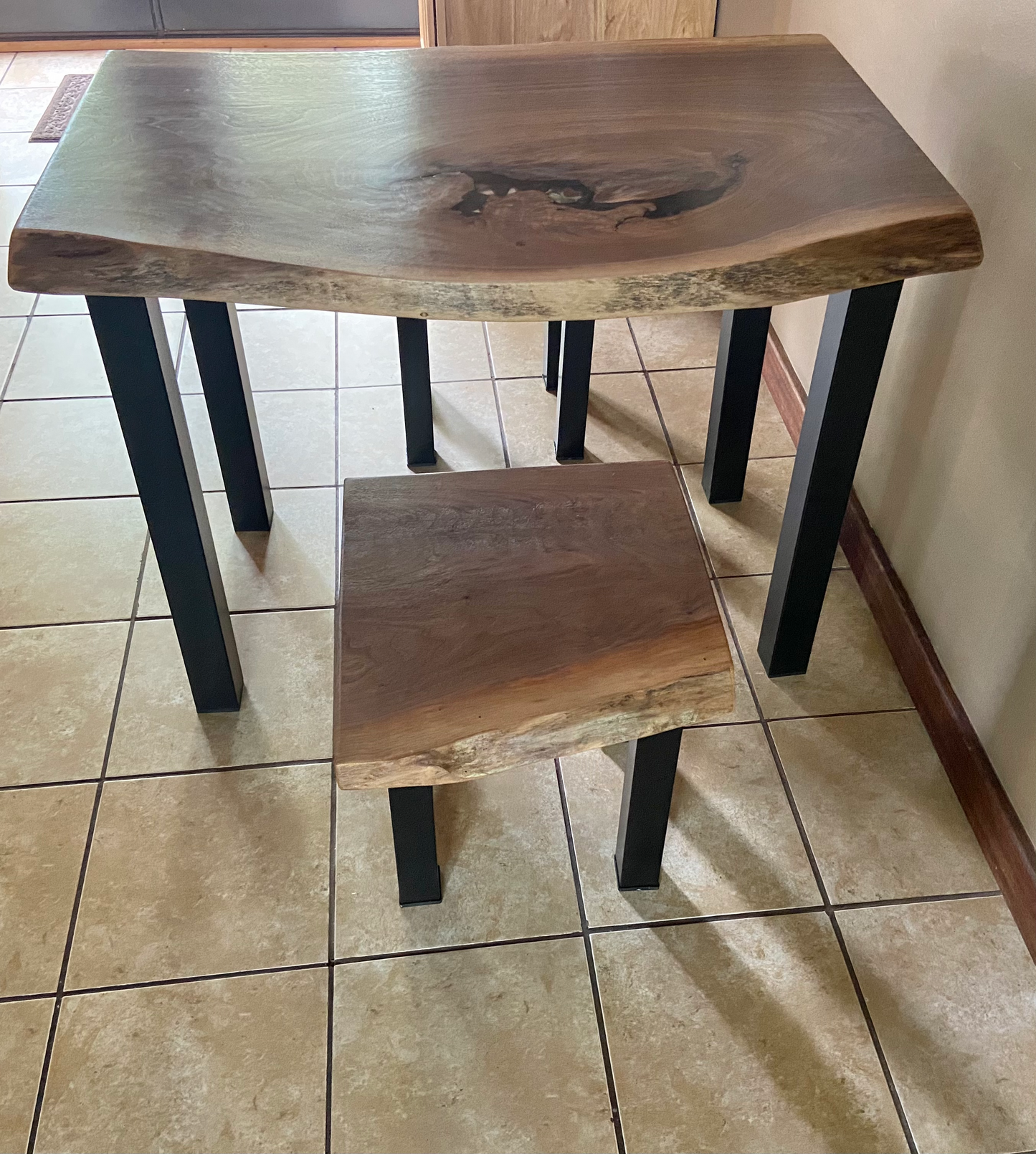 Sentimental Walnut Eat-In Table and Matching Chairs