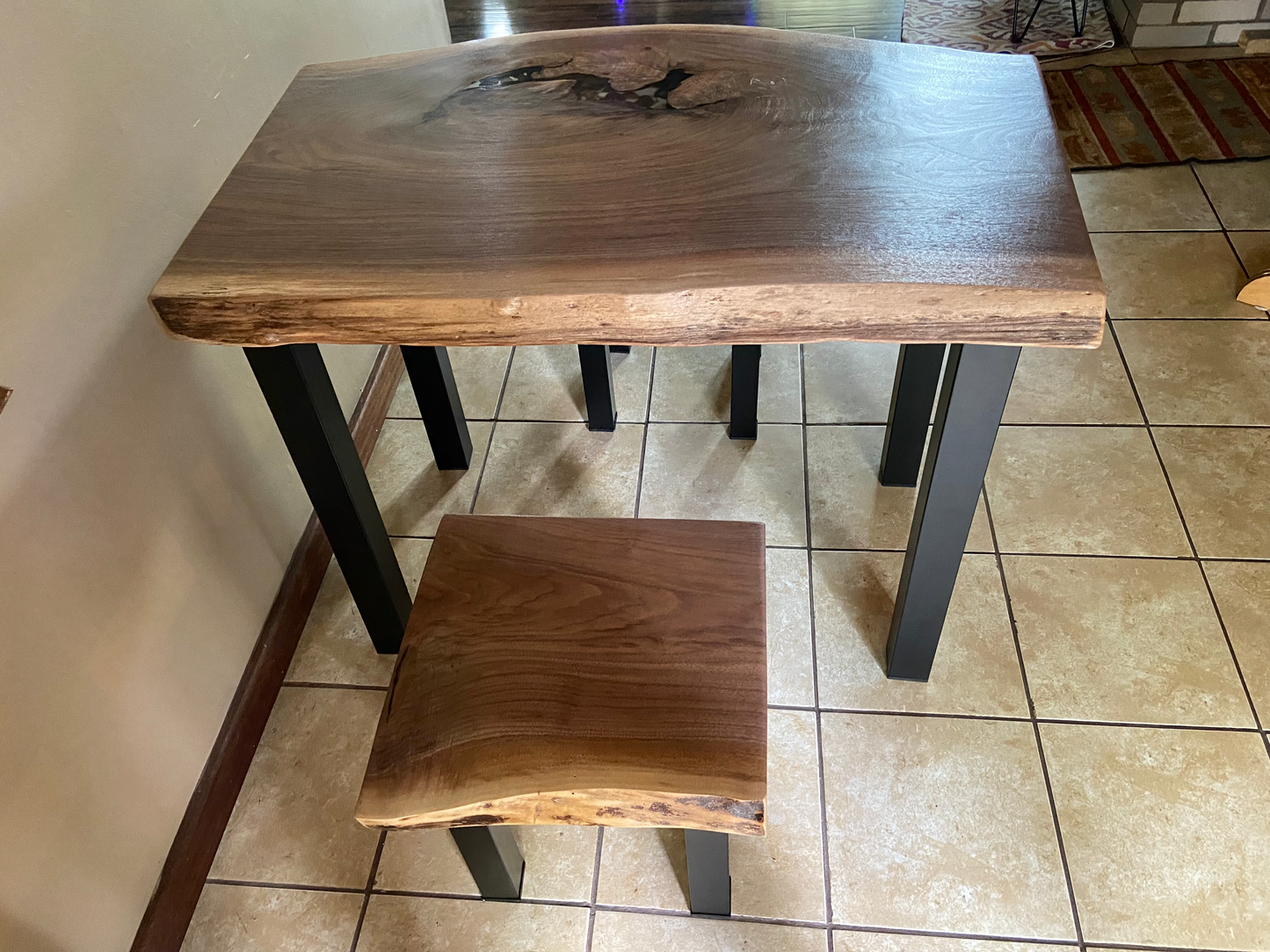 Sentimental Walnut Eat-In Table and Matching Chairs