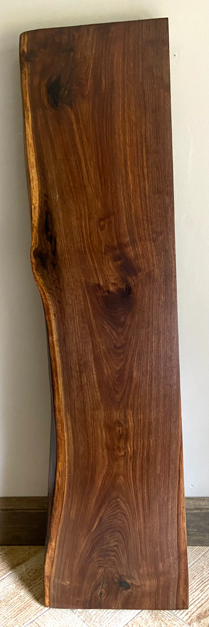 Live Edge Walnut Floating Mantel