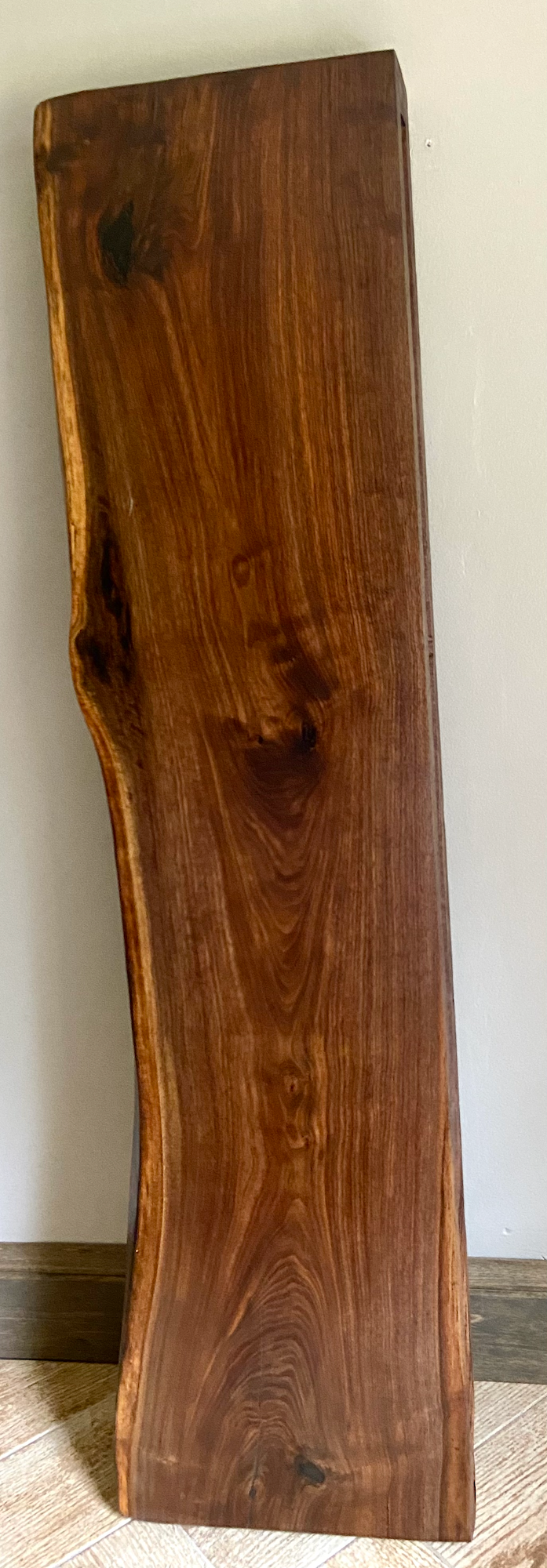 Live Edge Walnut Floating Mantel
