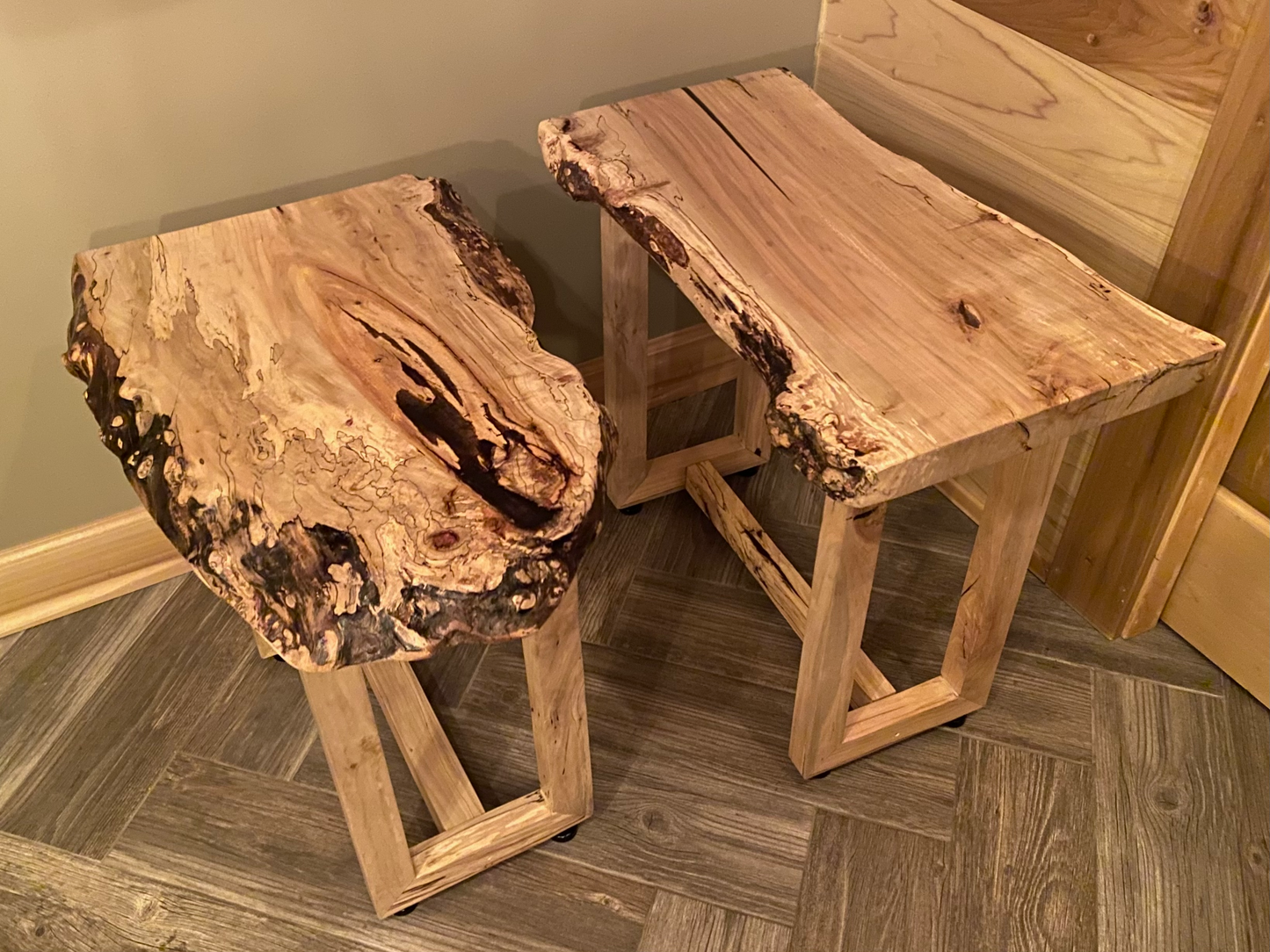 Spalted Maple End Tables Set (SOLD)