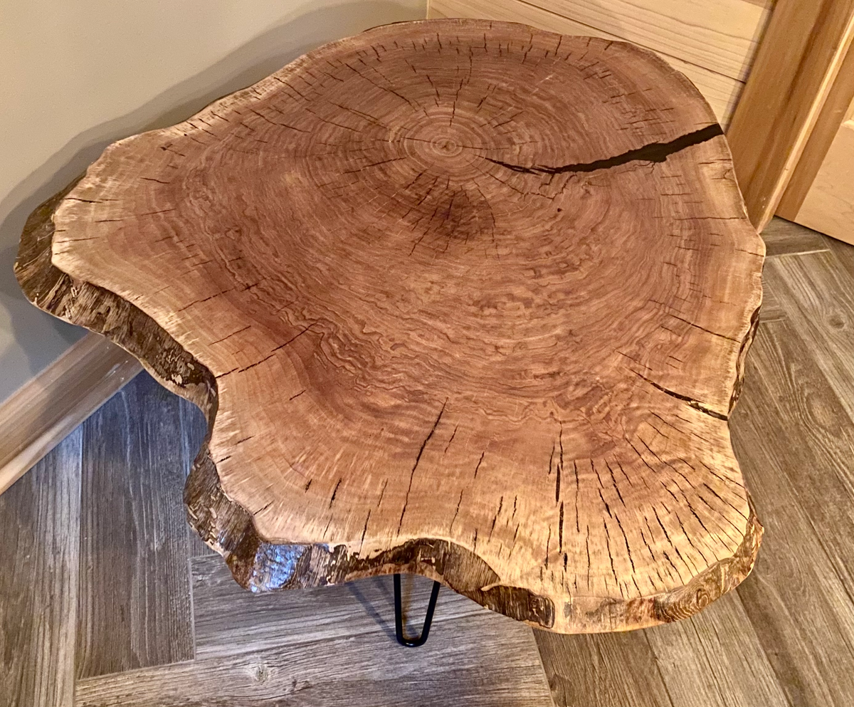 Large Walnut Wafer with Epoxy Accents (SOLD)