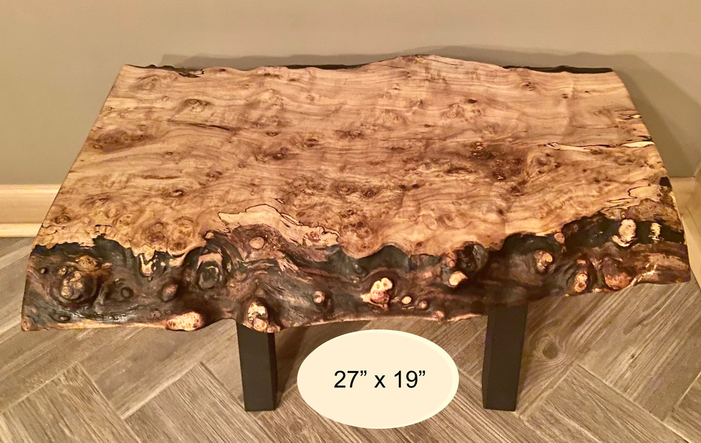 Live Edge Spalted and Wormy Maple Table