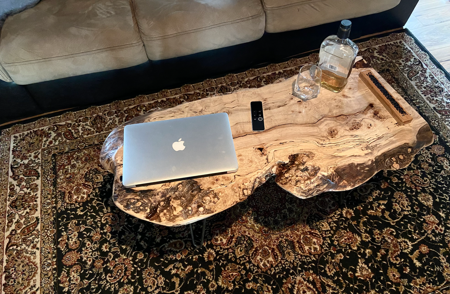 Mid-Size Spalted Maple Coffee Table - 36" x 15" (SOLD)