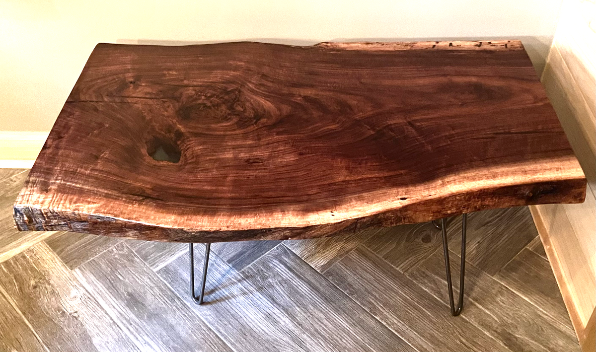Larger Live Edge Walnut Coffee Table - 42" x 27" (SOLD)