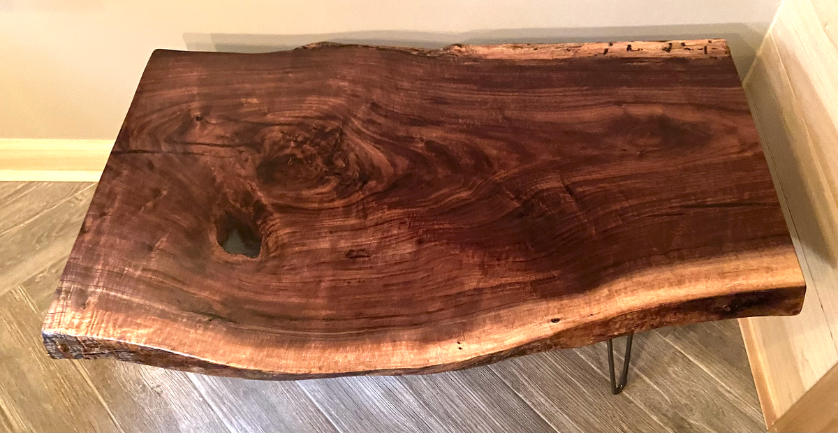 Larger Live Edge Walnut Coffee Table - 42" x 27" (SOLD)
