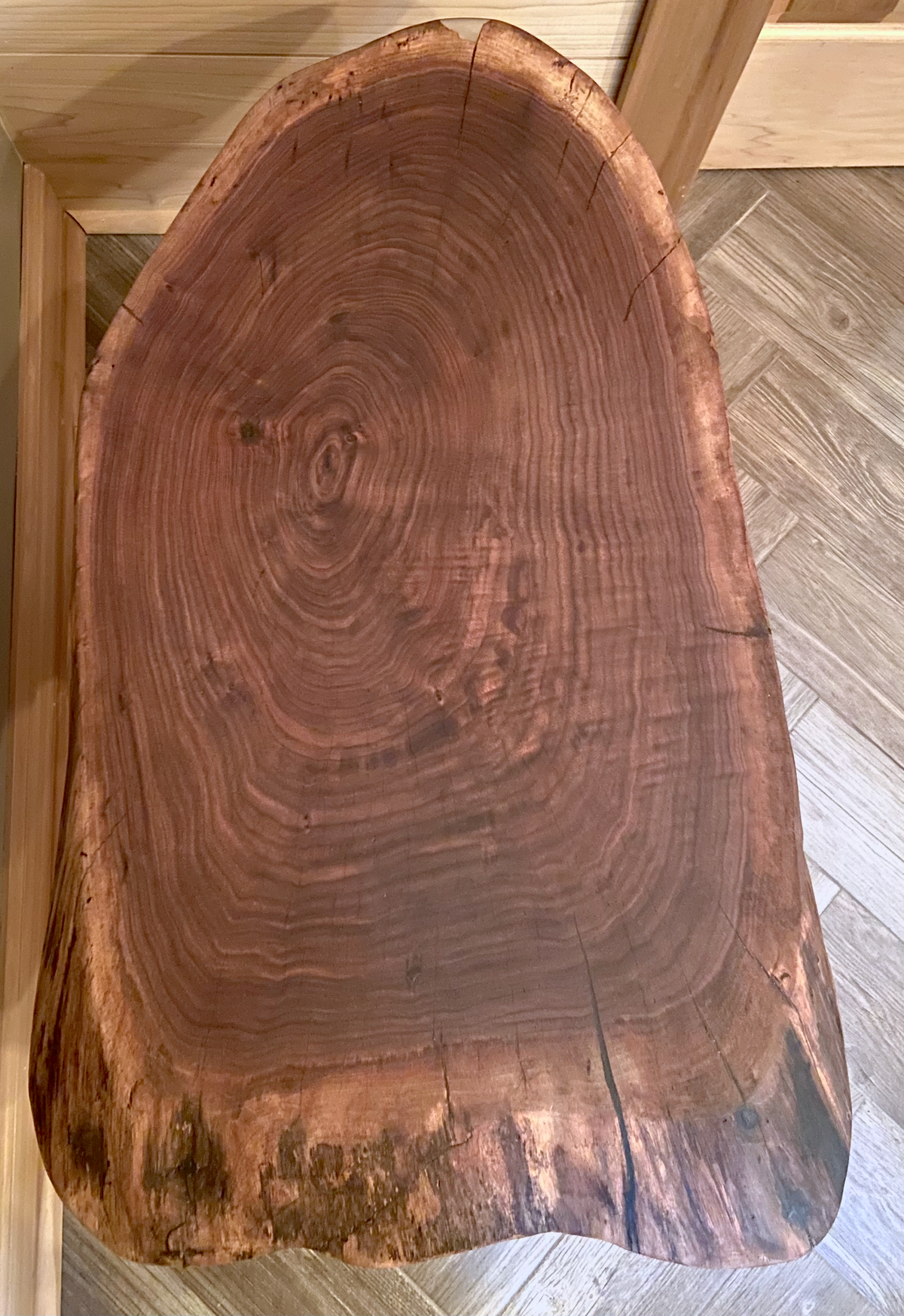 Mid-Size Round Unique Live Edge Black Walnut Table - 39" x 20" (SOLD)