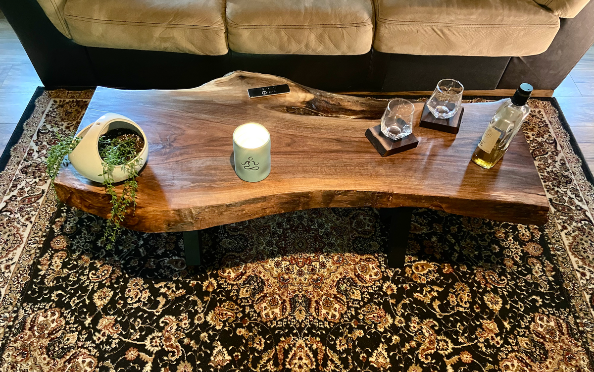 Rugged Live Edge Black Walnut Table or Rustic Live Edge Bench (SOLD)