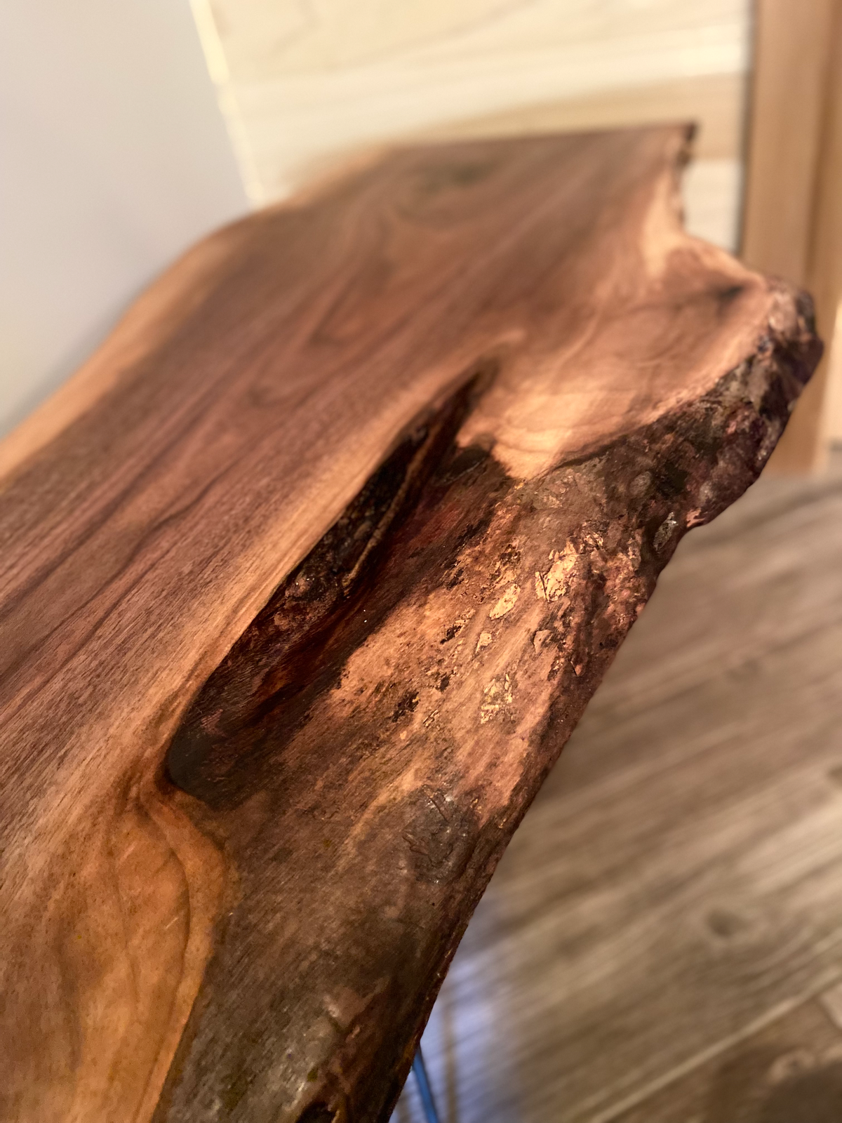 Rugged Live Edge Black Walnut Table or Rustic Live Edge Bench (SOLD)