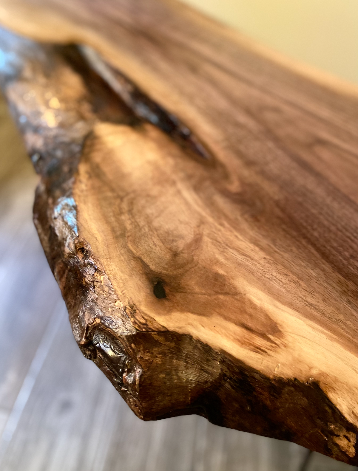 Rugged Live Edge Black Walnut Table or Rustic Live Edge Bench (SOLD)