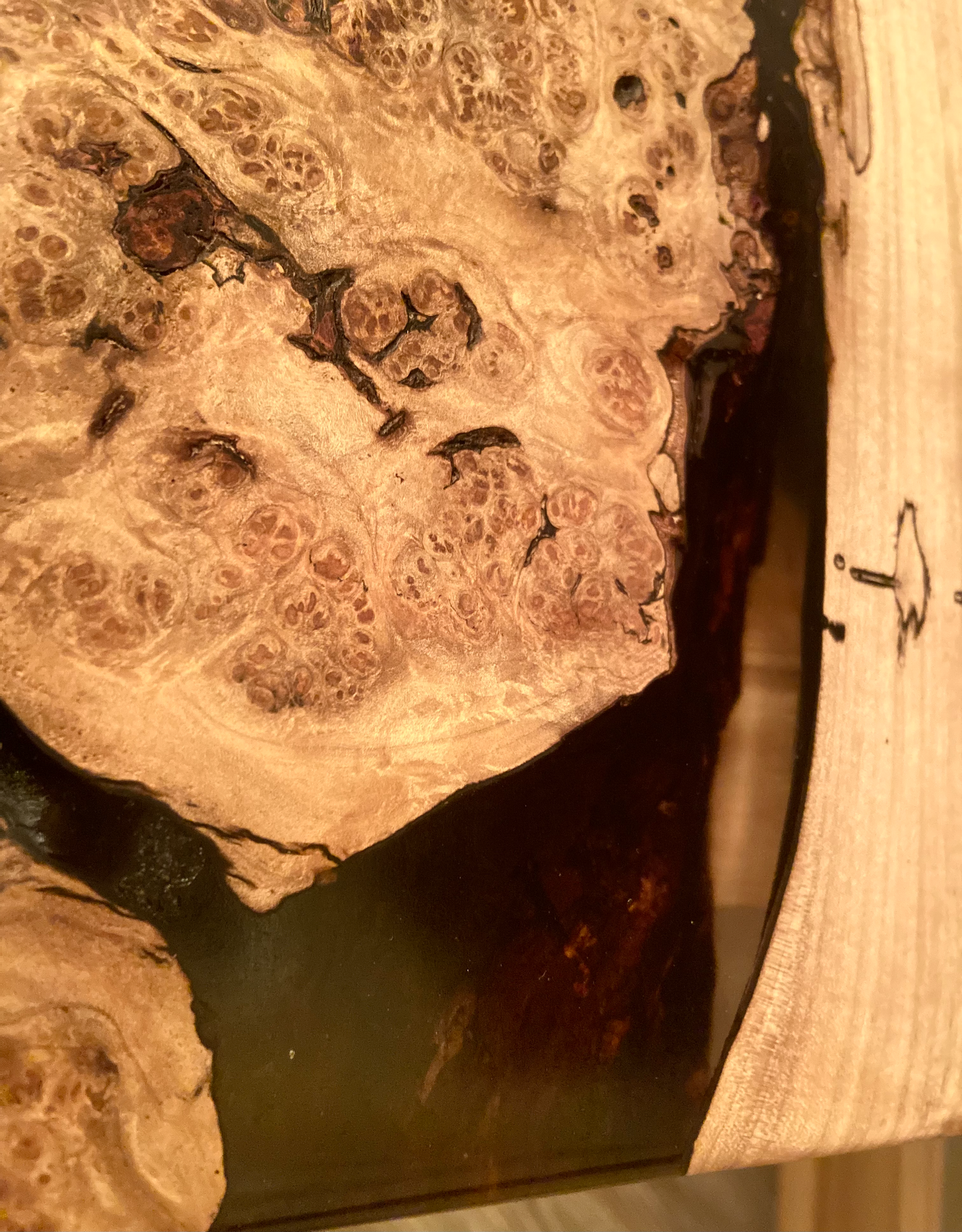 Wider Ultra Unique Live Edge Spalted and Burl Maple Wood Coffee Table (SOLD)