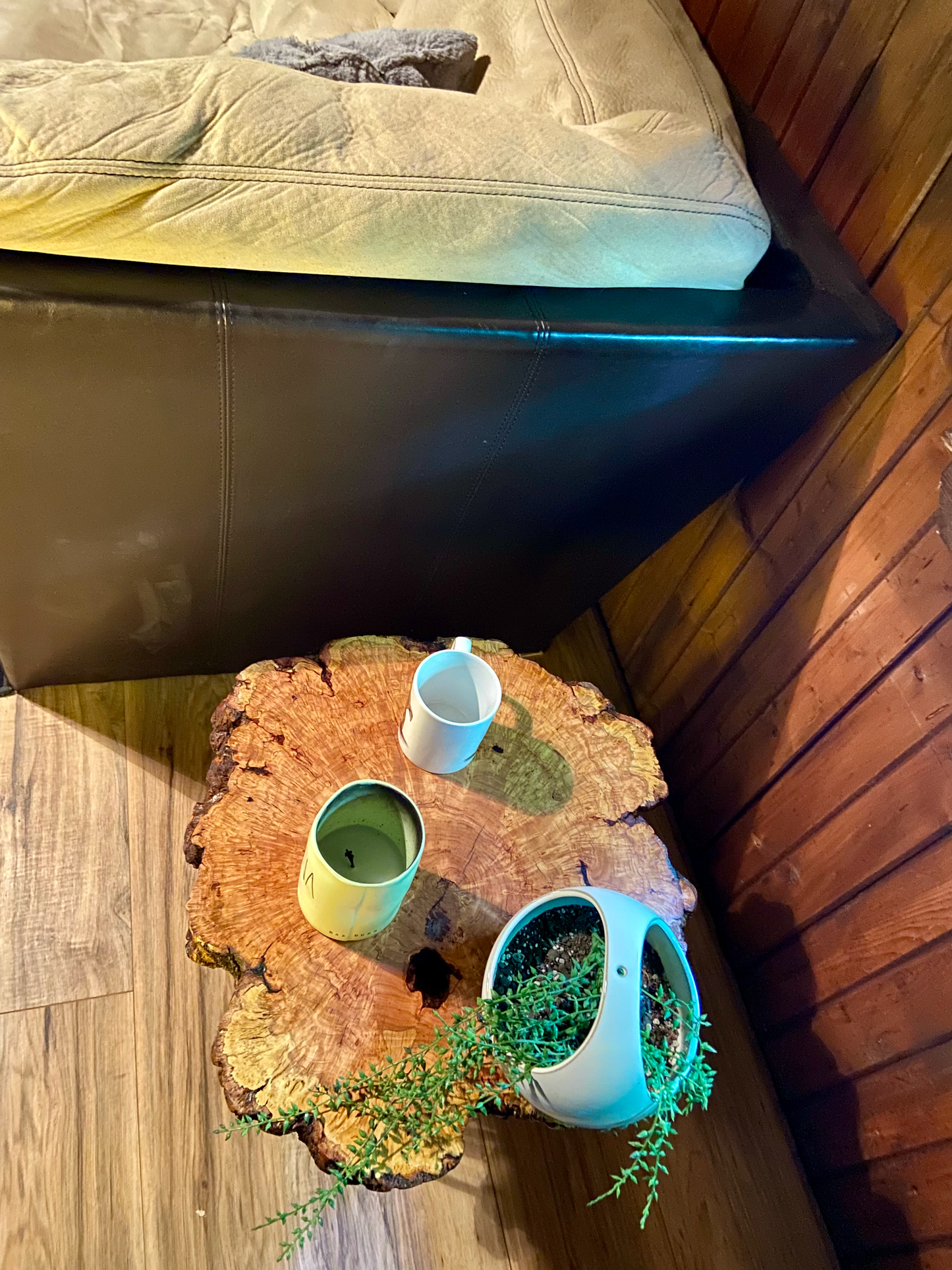 Live Edge Cherry Burl Table Set