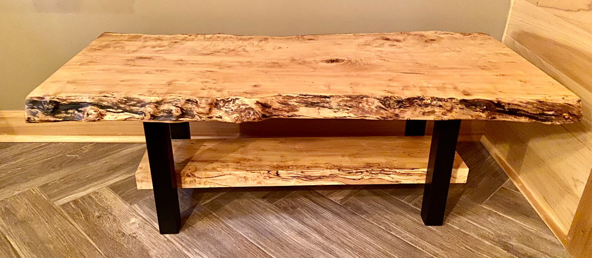 Bird's Eye and Spalted Maple Set with Shelf Addition