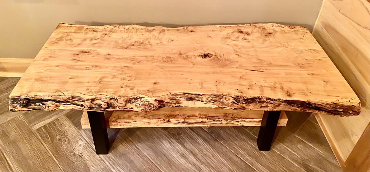 Bird's Eye and Spalted Maple Set with Shelf Addition
