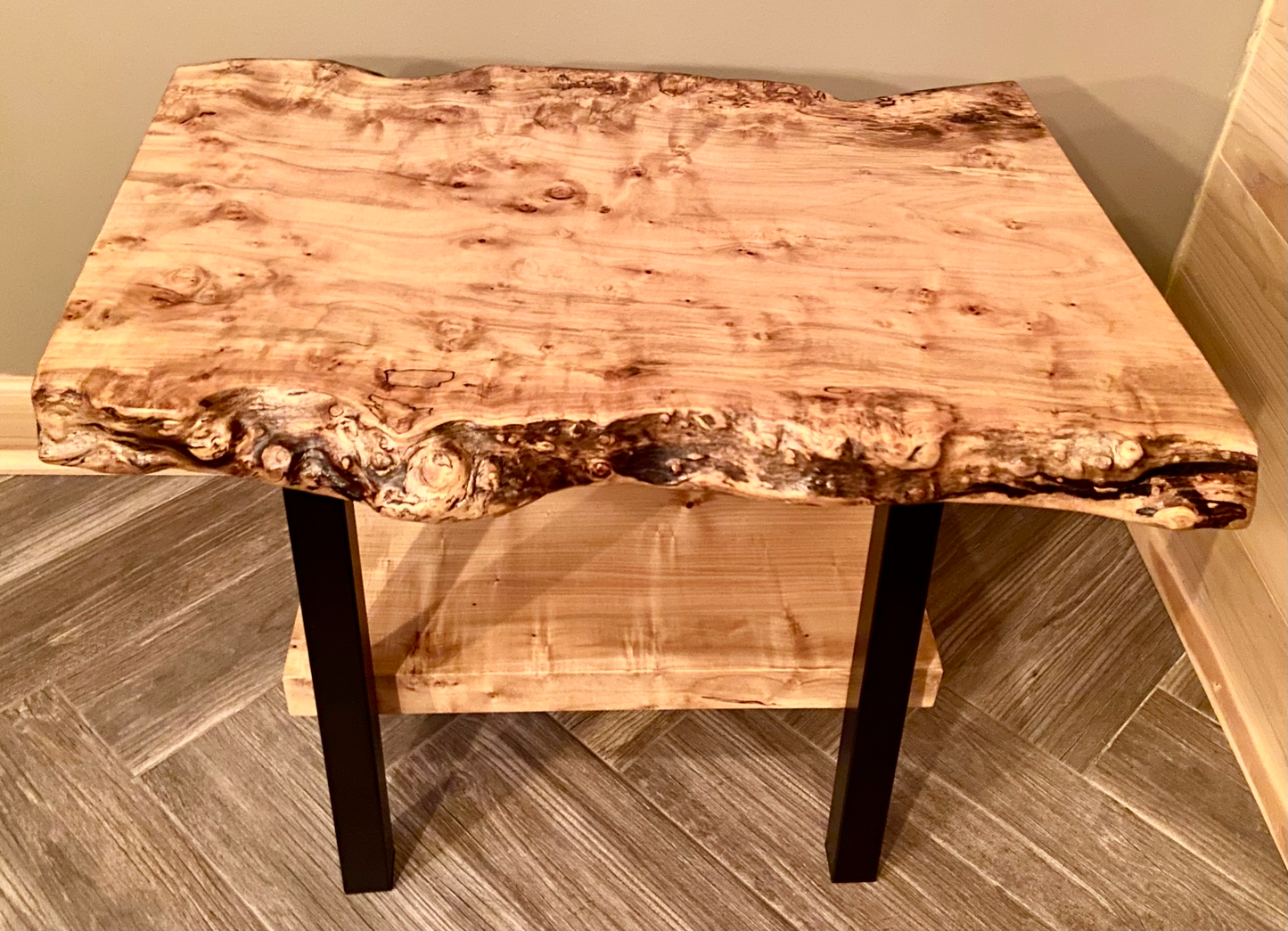 Bird's Eye and Spalted Maple Set with Shelf Addition