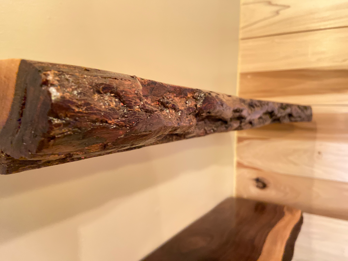 dark walnut shelves live edge slab black walnut floating shelf rustic rugged floating shelves
